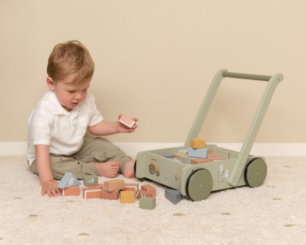 Baby Walker - Carrellino primi passi con costruzioni FSC Little Farm